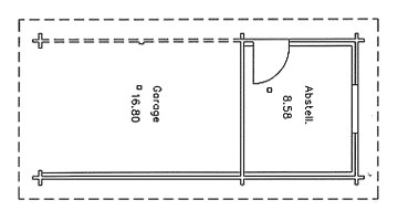 Grundriss Blockbohlen-Carport