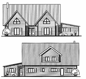 Vörder Holzhaus VH93-220 Außenansicht