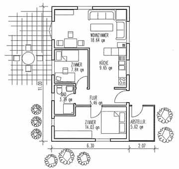 Holzhaus VH70-75 Grundrisse