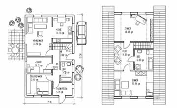 Holzhaus VH70-92 Grundrisse